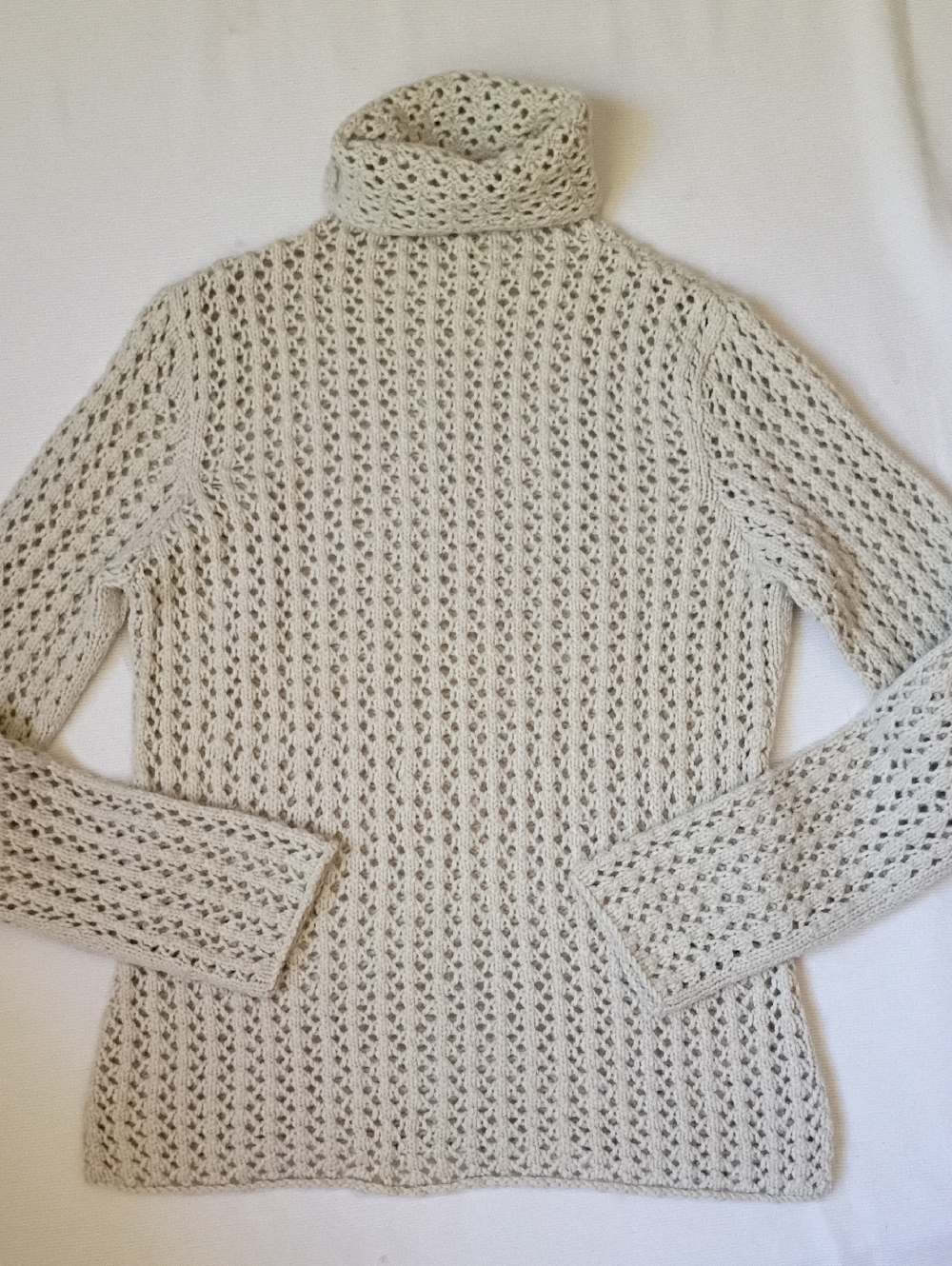 Cullen 100% Cashmere Open-Knit Turtleneck Sweater
